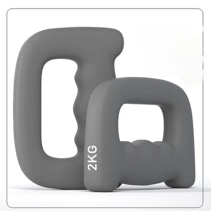 Ergonomic Hand Shaped Dumbbell Jogging Walking Cardio Dumbbells for Glute Bridge Butt Workout