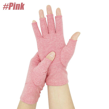 GOMOREON 1 paire de gants pour l'arthrite (femme/homme), syndrome du canal carpien, rhumatismes, tendinites, gants de compression sans doigts pour la main et le pouce