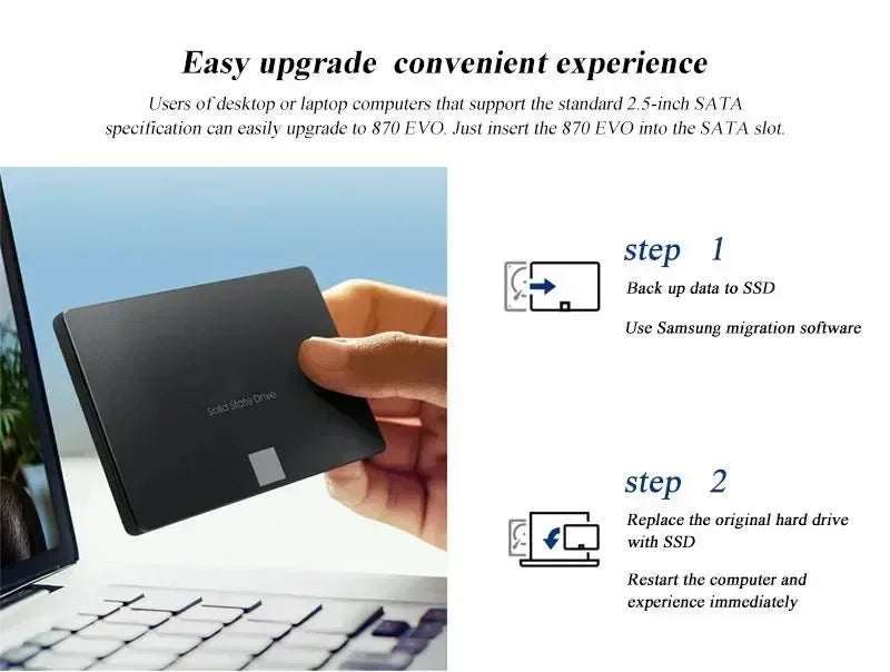 Lenovo 880 EVO Internal SSD 2TB 4TB Solid State Drive SATA 3.0 MLC 2.5 Inch for Laptop Desktop PC PS4 PS5 - New Hard Disk