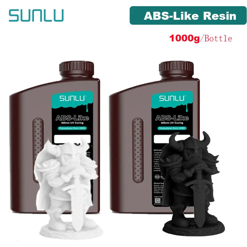 SUNLU UV ABS Like Resin 405nm 2KG 1KG/ Bottle Low Odor And Low Shrinkage For LCD 3D Printer Printing Material 3D Printing