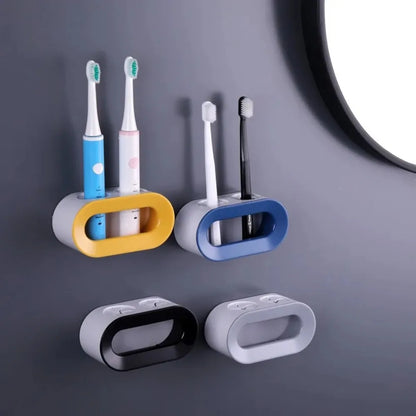 Toothbrush Stand Oral B Brush Holder Bathroom Accessories Electric Toothbrush Holder Double Hole Wall Toothbrush Organizer