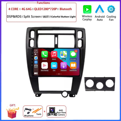 Player GPS Navigation Carplay Auto Android 16 For Hyundai Tucson 2004 -2009 Car Radio Multimedia Stereo Video