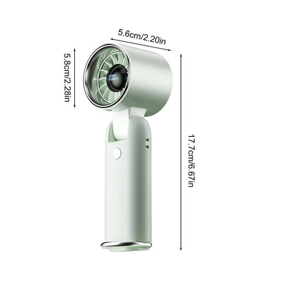 Portable Handheld Fan 100-Speed Low Noise Turbine Air Blower Foldable 3600mah USB Rechargeable Personal Fan For Home Office