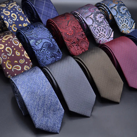 Men ties necktie Men's vestidos business wedding tie Male Dress legame gift gravata England Stripes JACQUARD WOVEN 6cm