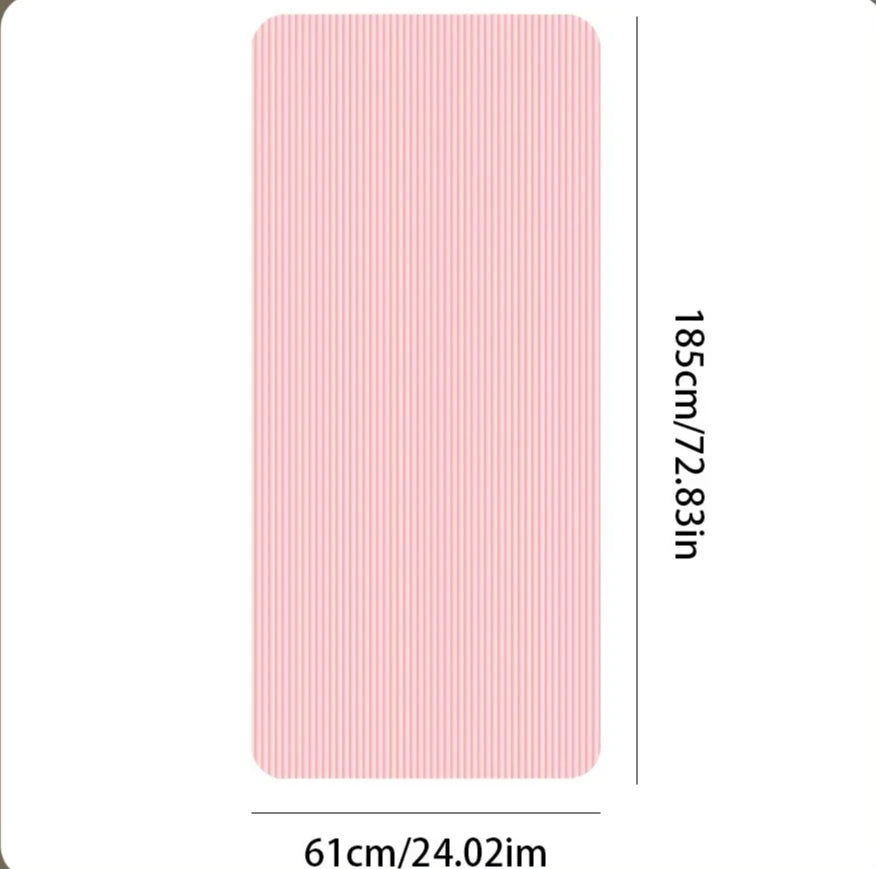 72 x 24 inch eco-friendly gym mat for women, 10mm thick double-sided textured yoga and pilates mat