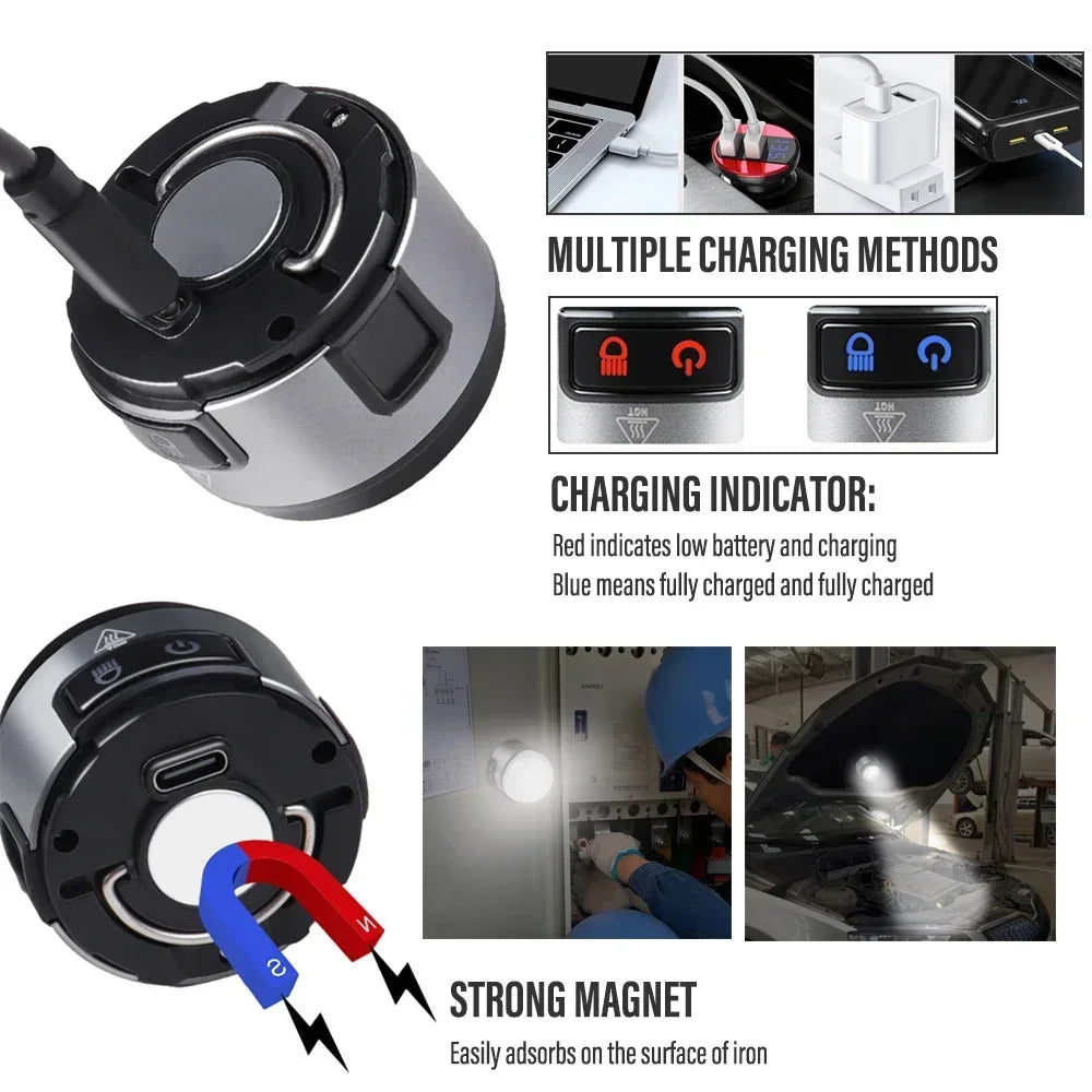 Headlamp Headband Rechargeable Mining Lamp Ultra-Bright Cap Clip Camping Construction Adjustable Strong Light LED