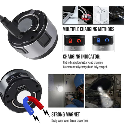 Headlamp Headband Rechargeable Mining Lamp Ultra-Bright Cap Clip Camping Construction Adjustable Strong Light LED