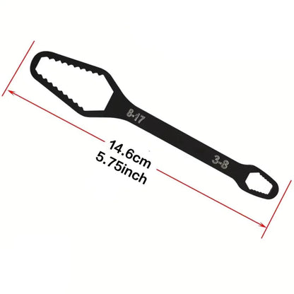 8-22mm 3-17mm Double End Universal Wrench Multifunctional , Self-Tightening Wrench Repair Tools Double Ended Wrench