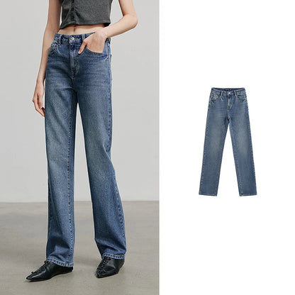 TOYOUTH Women Denim Jean 2025 Spring New Long Pants 8528038