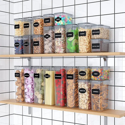 Airtight Food Storage Containers for Kitchen Organization 24 PC Food Canisters With Durable Lids for Pantry Organization