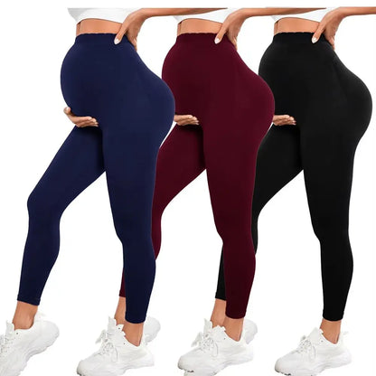 3pcs High Waist Maternity Leggings Skinny For Pregnant Women Belly Support Postpartum Leggins Body Shaper Fitness Trousers