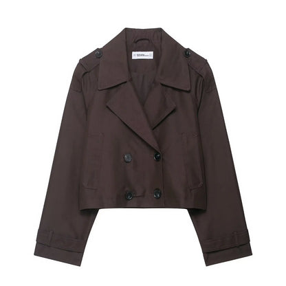 Autumn Women's Jackets 2025 New Short Windbreaker Coats Fashion Loose Autumn Jackets Women's Chic Street Elegant Outerwear Coats