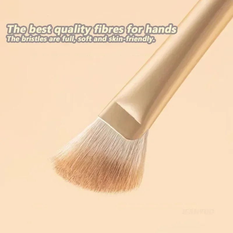 Highlight Powder Makeup Brushes Cosmetics Tools Beauty Angled Flat Head Nose Contouring Brush Multi-use Half Fan-shaped