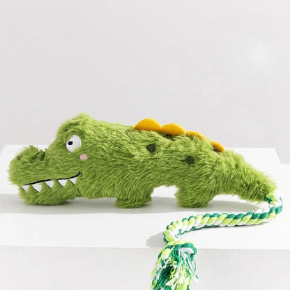 Plush Squeaky Dog Toys Crazy Zoo Plush Sound Toys Human Pet Interactive Tug of War Knot Bite-resistant Pet Toys Outdoor Funny