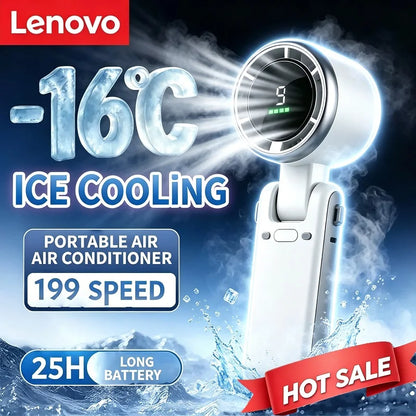 Lenovo 3-in-1 Fan 5-speed 3600mAh Rechargeable Lithium Battery USB Charging Travel Mini Fan For Travel Outdoor Activities