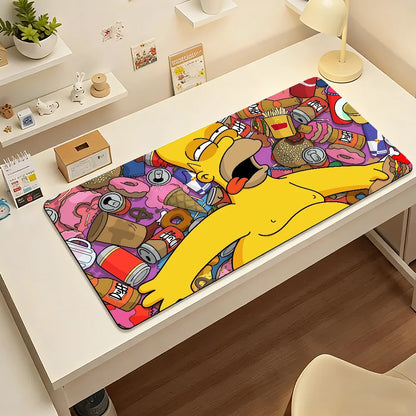 The S-simpsons Cartoon Mouse Pad For Office Gaming And Keyboards Non-Slip Large Waterproof