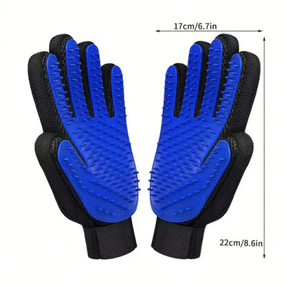 1pc  2-in-1 pet grooming glove brush, suitable for cats and dogs - hair removal gloves, with massage and grooming effects