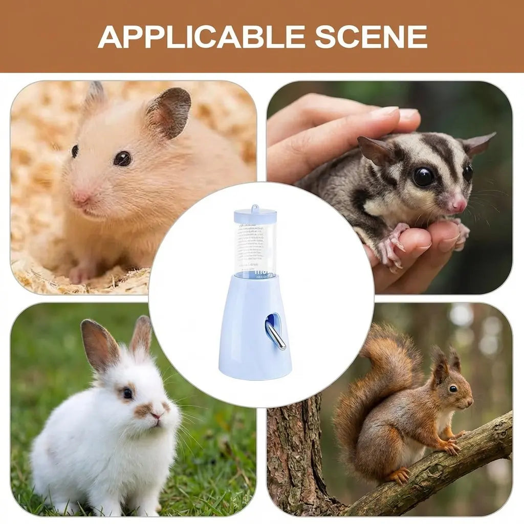 80-425ml Hamster Water Bottle with Stand Leak-Proof Dechatable Automatic Dispenser Small Pet Supplies for Guinea Pigs Rabbit Use