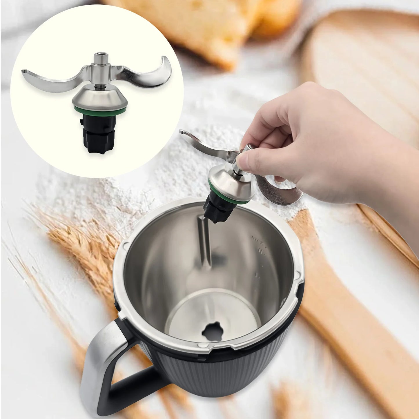 Stainless Steel Kneading Dough Blade for TM7 Universal TM5 TM6 Flour Mix Smooth Dough Stir Form Paste Kitchen Accessories