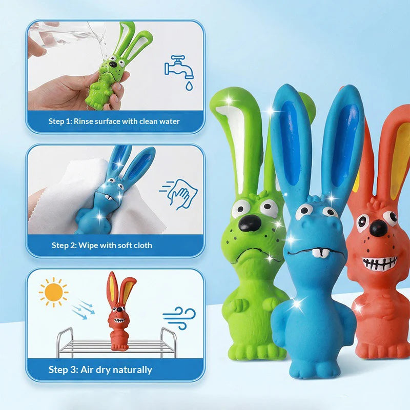 Pet Supplies Latex Pet Toys Collection Grinding Teeth Cleaning Bite Interactive Dog Toys Naughty Rabbit Dog Latex Chew To