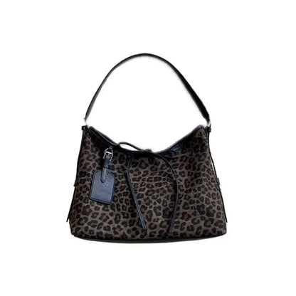 Korean Fashion Leopard Pattern Design Single Shoulder Bag American Sweet Cool Y2K Style Handbag Versatile Casual Underarm Bag