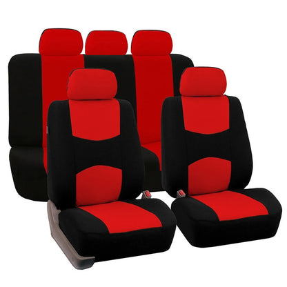 Four Seasons Fashion Universal 9 pcs Car Seat Cover Polyester Fabric Car Seat Cover