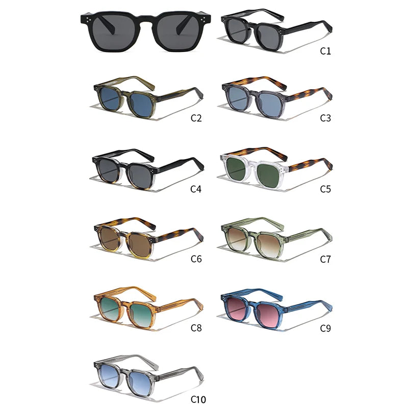 1/2/3 Pcs Wholesale New Square Retro Sunglasses Men Fashion Punk Sun Glasses Women Travel Eyewear Lunette De Soleil Femme UV400