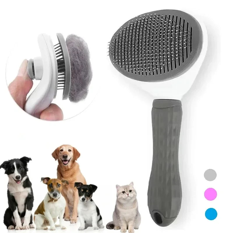 Cleaning Pet Supplies Grooming Brush Dematting Tool Slicker Brush for Dogs and Cats Effortless Hair Remover Comb for Shedding