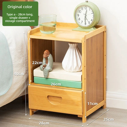 Simple solid wood bedside table, multi-layer drawer small cabinet, light luxury storage cabinet, simple bedside storage cabinet