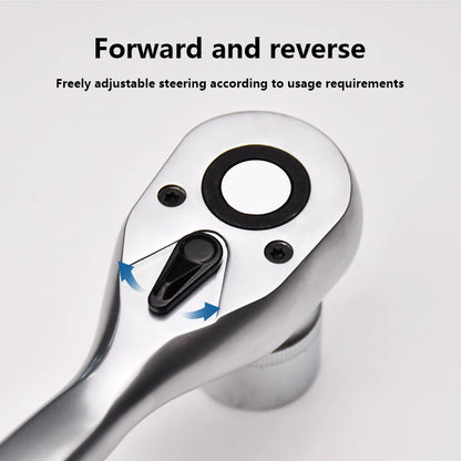 72 Tooth Ratchet Wrench with Quick Release 1/4" 3/8" 1/2" Drive Ratchet Socket Wrench Auto Motorcycle Mechanic Repair Hand Tool