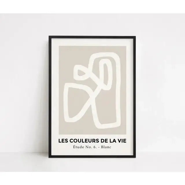 Modern Abstract Beige and White Canvas Painting  Scandinavian Neutral Wall Art Print for Home Decor  Art Gallery Poster