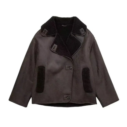 Jackets Women Coats Turn Down Collar Warm Thick Coat Maxi Casual Jacket Elegant Y2k Tops Parka Autumn Spring Streetwear