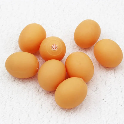 4Pcs Squeaky Egg Pet Chew Toys, Thermoplastic Rubber Interactive Balls, Teething Toys for Dogs and Cats