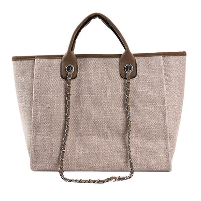 2025 Female Large Capacity New European American Bucket Bag Handheld Single Shoulder Diagonal Cross Chain Tote Bag