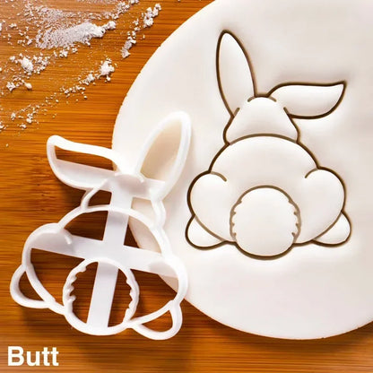 Easter Cookie Cutters Cute Yoga Rabbit Egg Plastic Cookie Embossed Molds DIY Baking Cakes Decorations Tools Kitchen Accessories