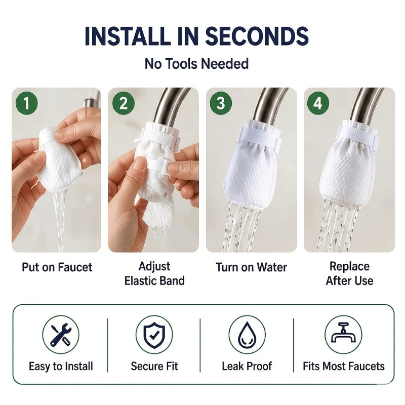 Faucet filter bag, kitchen drainage pipe filter, efficient pre filtration interception of rust sediment impurities