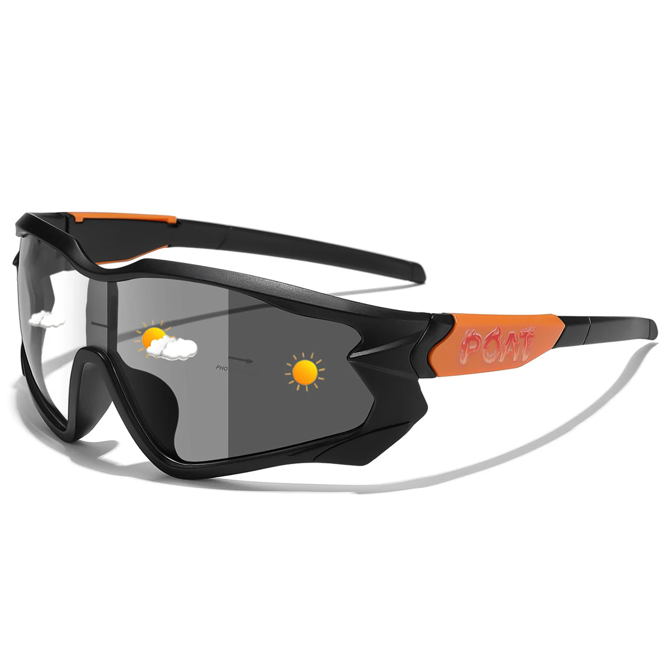 Men Women Photochromic Motorcycle Glasses Outdoor Sports Big Frame Windproof Cycling Running Hiking Goggles