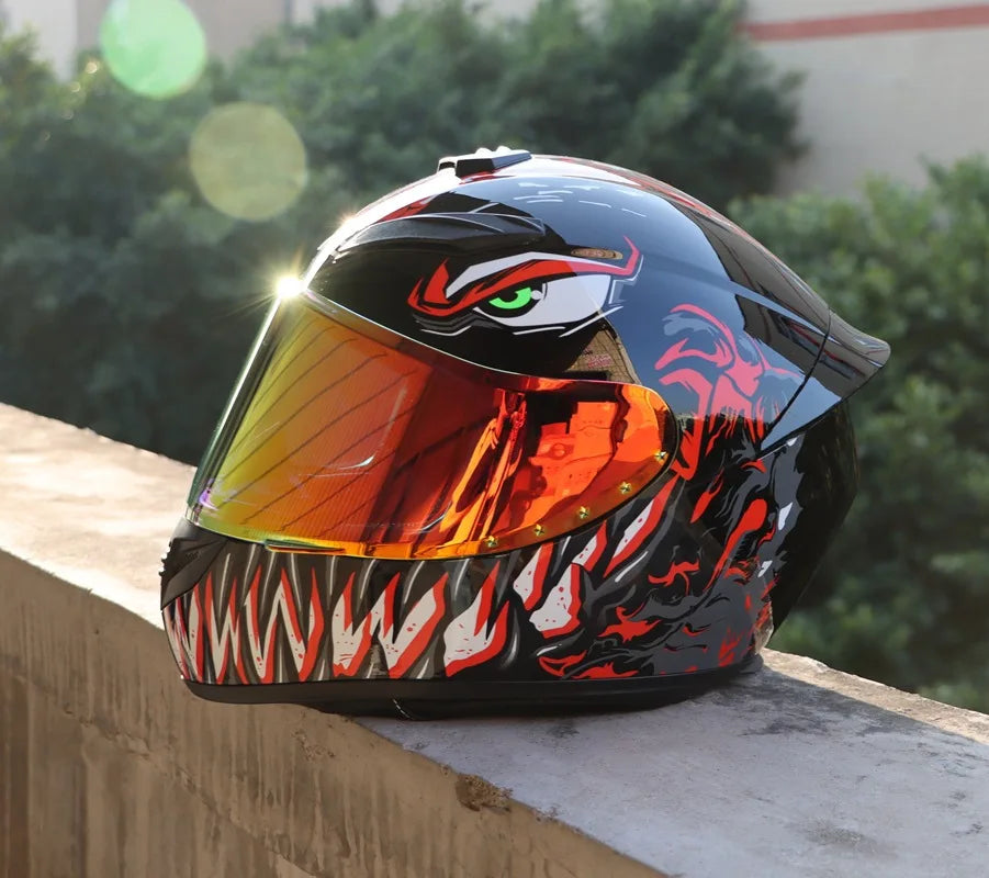 Motorcycle For Venom Helmet Unisex DOT Helmet cruise retro Motocross Full Face Helmet riding Helmet Casco Capacete