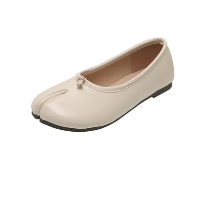 Women Flats Comfortable Walking Loafers Fashion Soft Leather Split Toe Ballet Sneakers Women Casual Girls Dance Shoes Women