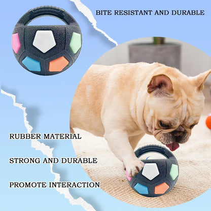 New football tennis ball shaped pet dog toys durable teething relief to accompany outdoor training squeak toys