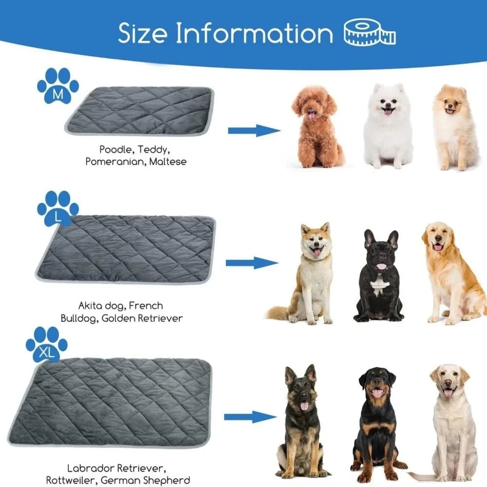 Pet Bed Mat Anti-Slip Self-Heating Dog Pad Folding Soft Warming Pet Pad Thermal Cozy Dog Kennel Mat for Cats and Dogs