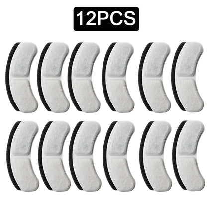12/6set Filters Element Replaced Activated Carbon Filter Cat Water Fountain  Accessories Replacement Resin Resin Filter Element