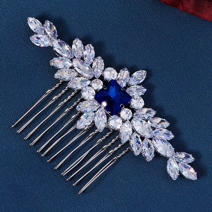 New Luxury Zirconia Bridal Hair Comb Sparkling Handmade Hair Comb for Women Wedding Headpieces Jewelry Accessories