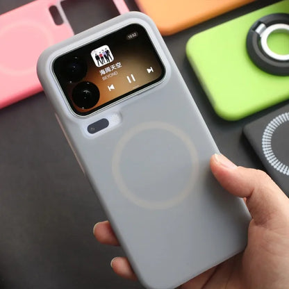 INS Jelly Liquid Silicone Magnetic Wireless Charge Case For Xiaomi Mi 17 Pro Max 15 Pro K90 14Ultra For Magsafe Matte Soft Cover
