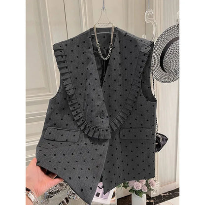 Ladies Vest Jacket 2025 Summer Leisure And Comfort Korean Women Waistcoat Temperament Fashion High-Quality Female Coat.