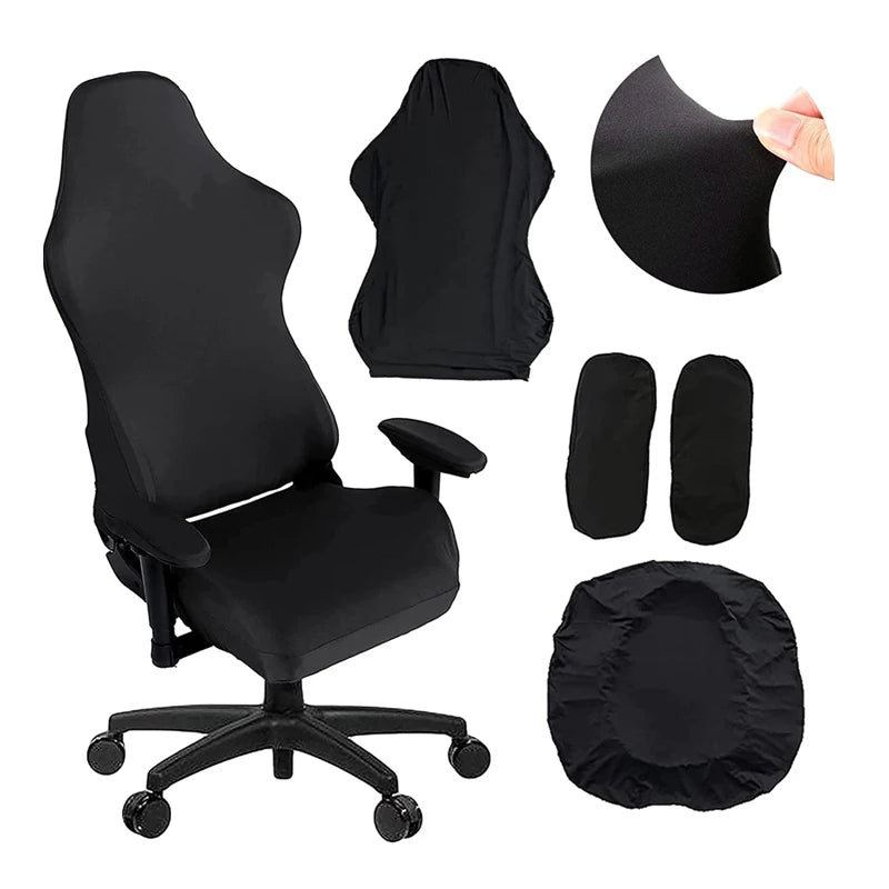4pcs Gaming Chair Covers With Armrest Spandex Splicover Office Seat Cover For Computer Armchair Protector Cadeira Gamer
