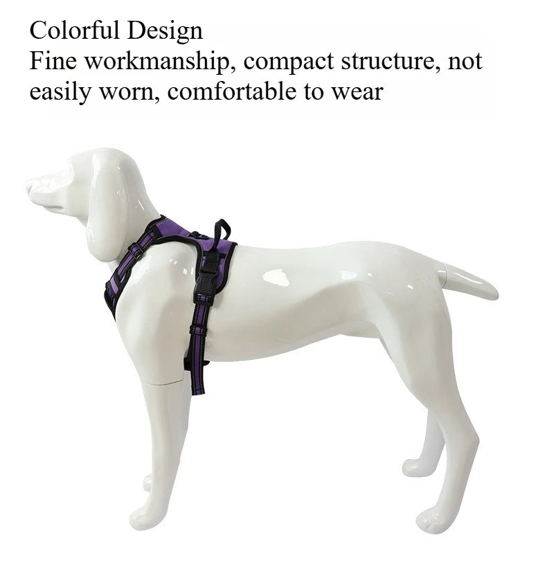 Dog Collars Harness Big Vests Leash Reflective Chest Strap Large Dog Chain Traction Rope Dog Pet Supplies Puppy Accessories