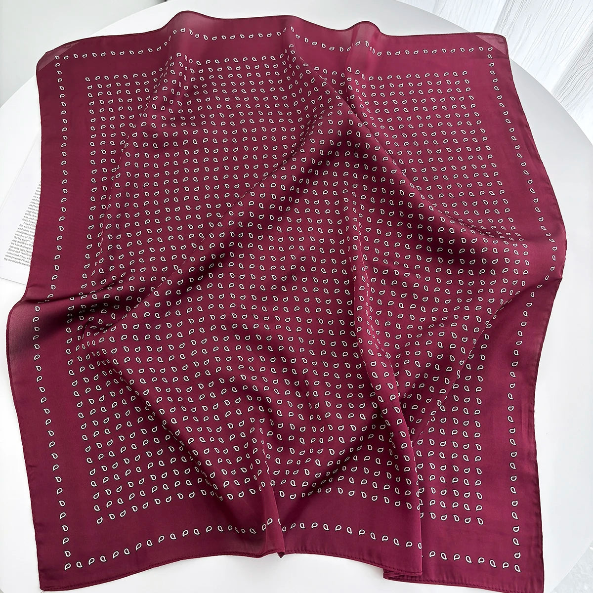 70*70cm Women's Square Scarf Soft Satin Floral Print Wrap Foulard Neckerchief Bandannas Hair Skinny Tie Hijab Shawls