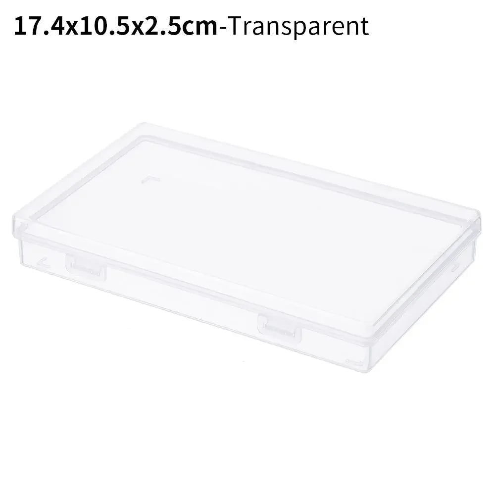 1Pcs Plastic Transparent Storage Box Small Items Sundries Jewelry Organizer Case Beads Container Pill Chip Box Tools Accessories