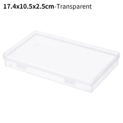 1Pcs Plastic Transparent Storage Box Small Items Sundries Jewelry Organizer Case Beads Container Pill Chip Box Tools Accessories